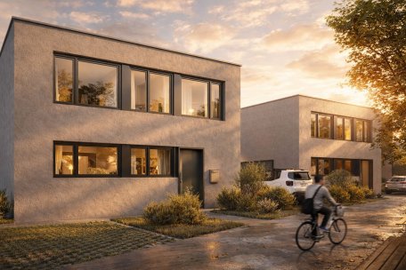 Ansicht Einfamilienhäuser Neubauprojekt Lüsselweg 