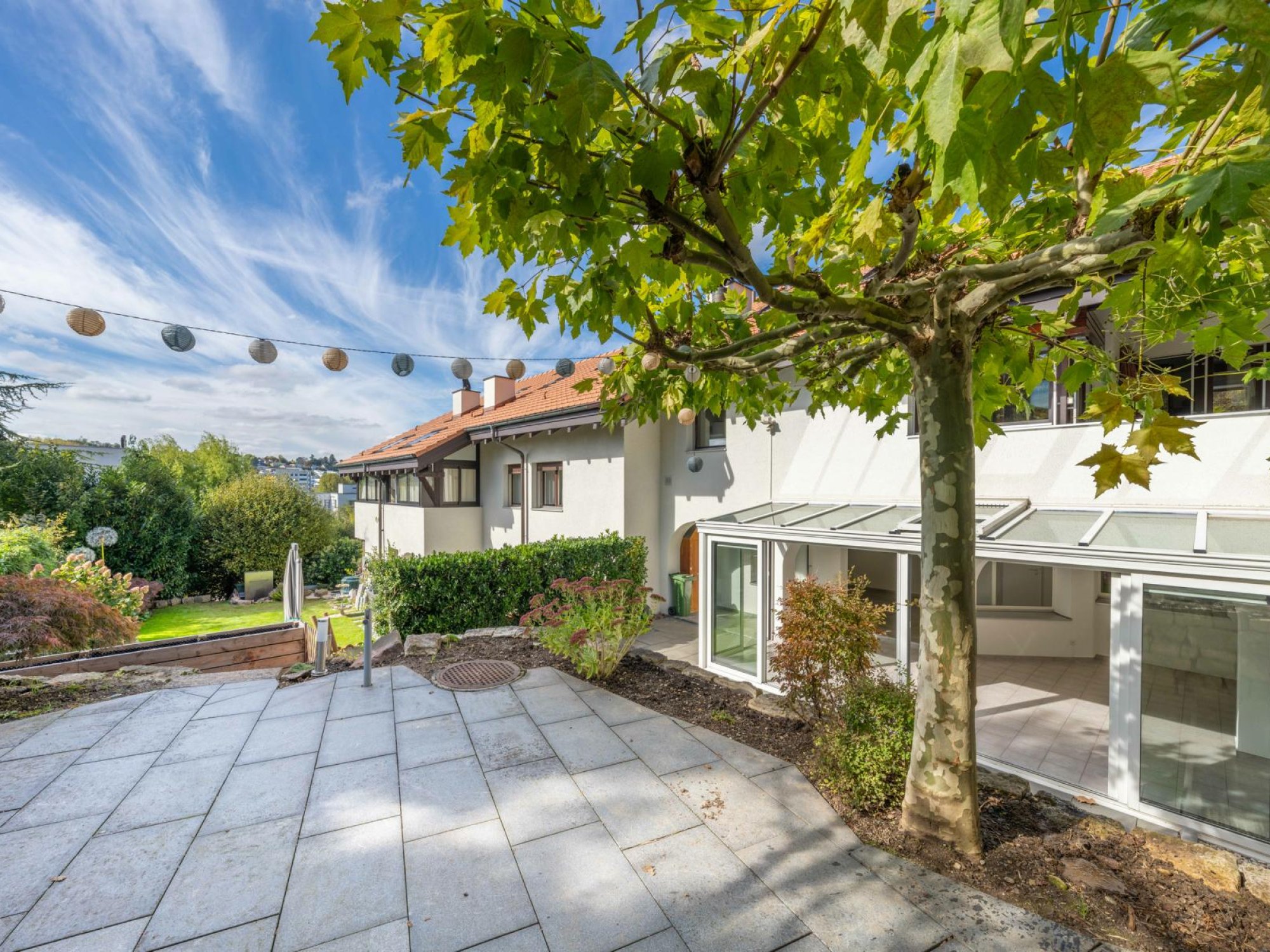 Gartensitzplatz mit Aussicht