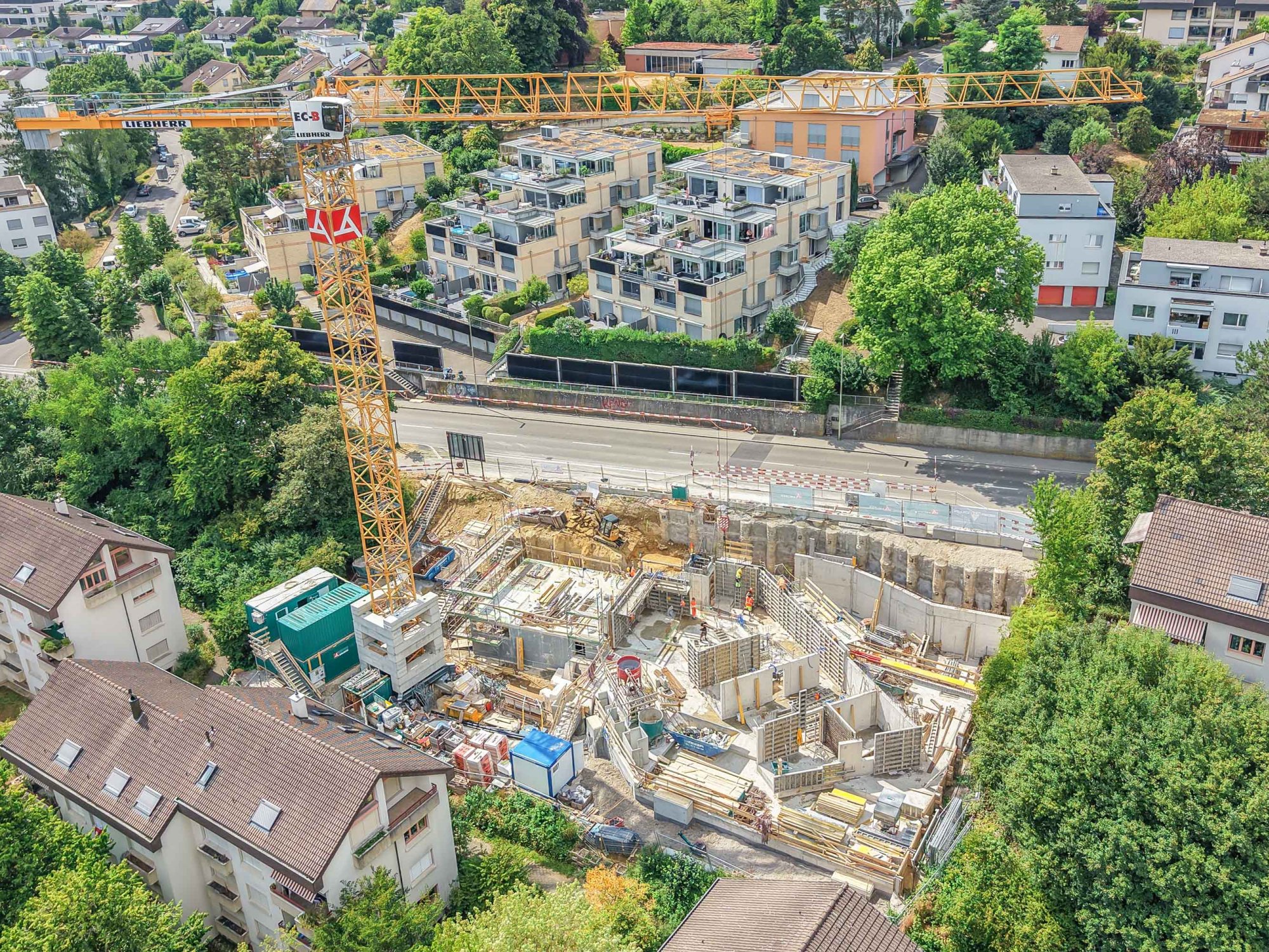 Luftaufnahme der Baustelle Stand 01.07.2026