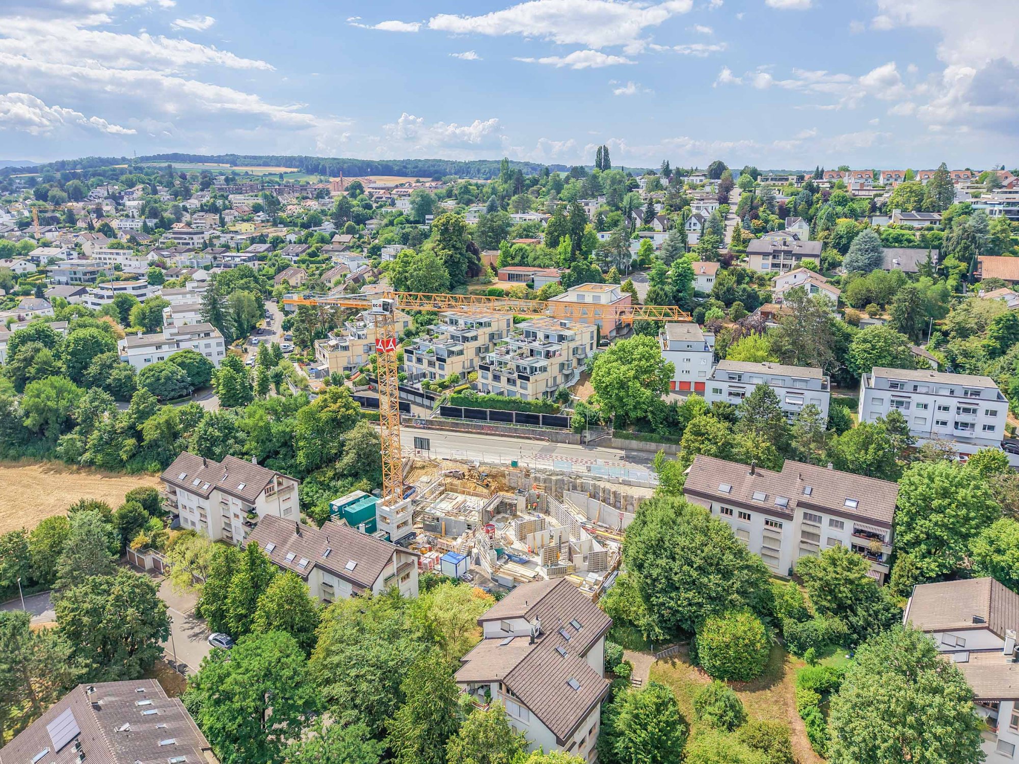 Luftaufnahme der Baustelle Stand 01.07.2026