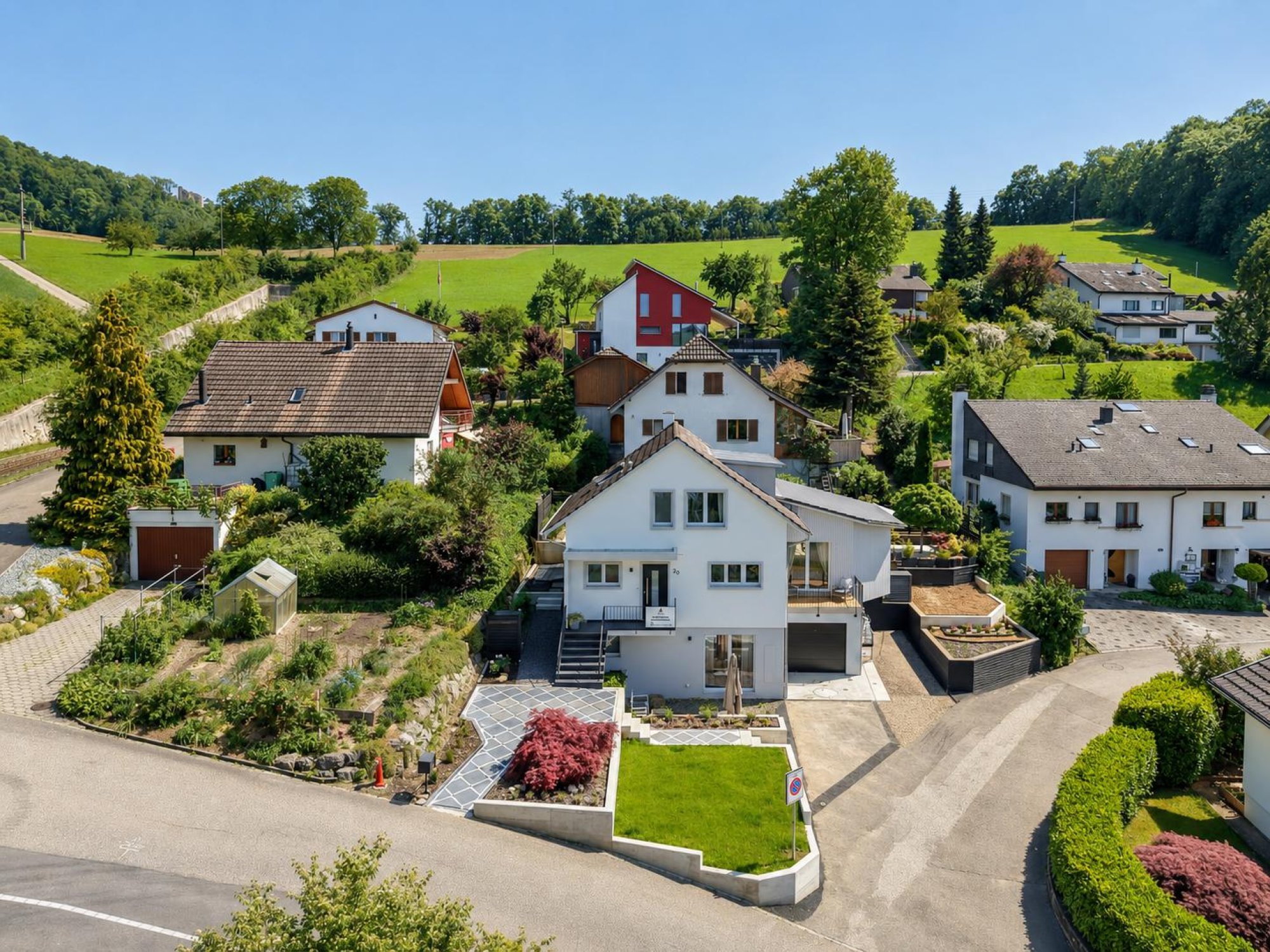 Drohnenaufnahme der Liegenschaft